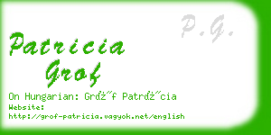 patricia grof business card